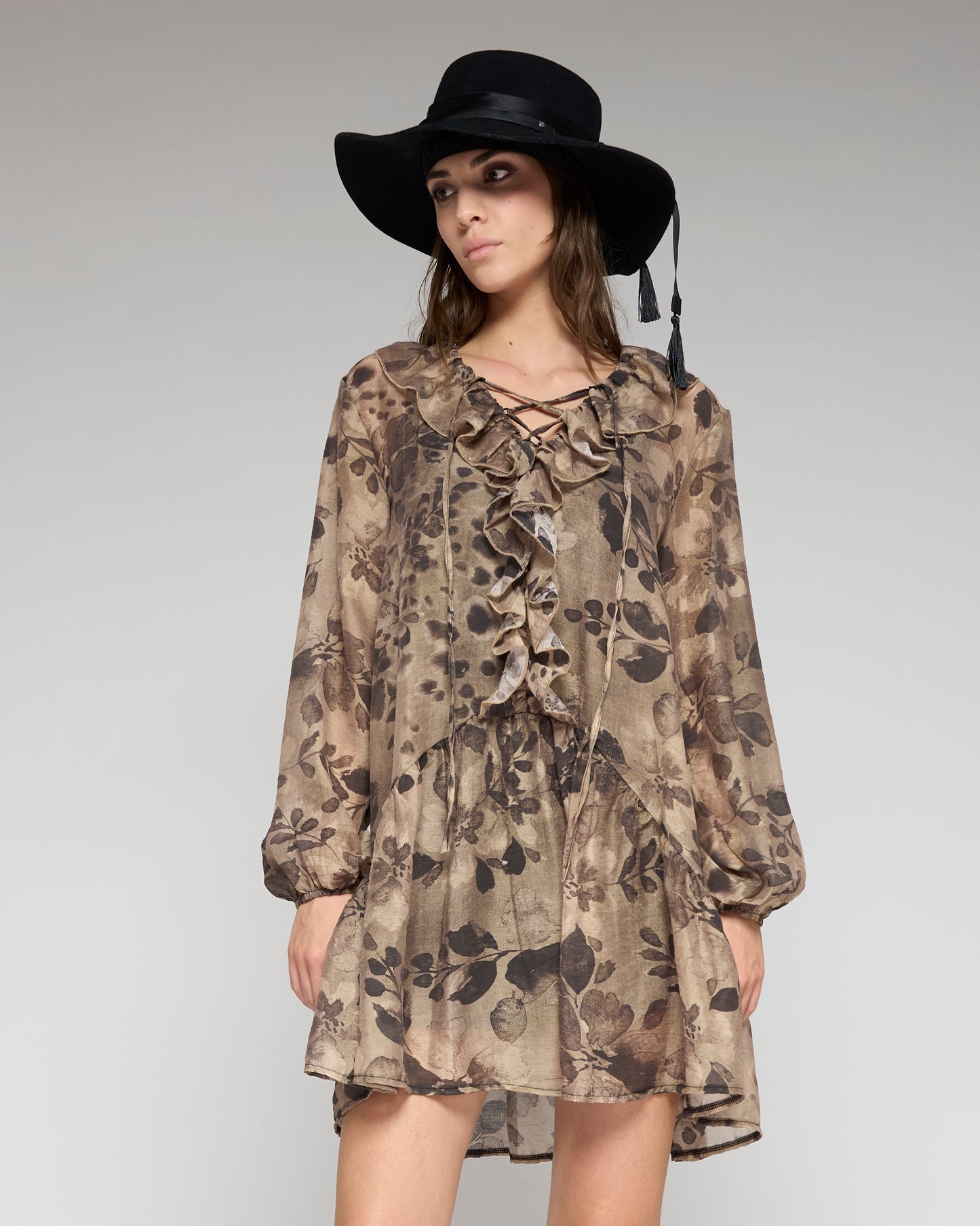 Foliage Print Minidress