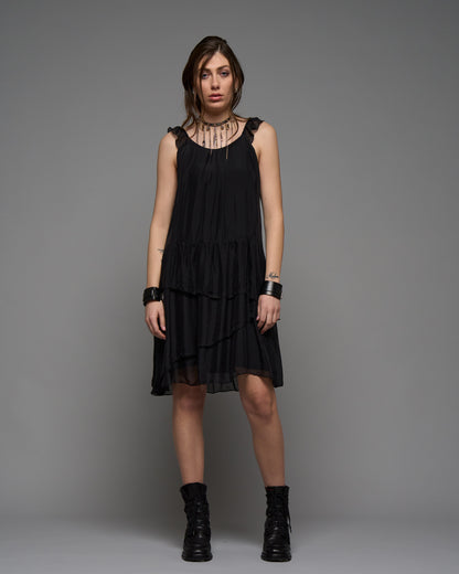 Silked Layered Mini Dress