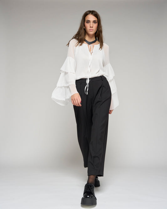 Cropped Suit Trousers