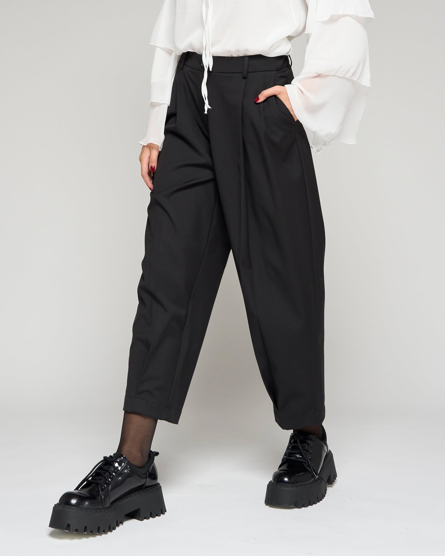 Cropped Suit Trousers