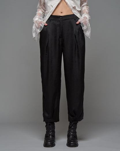 Textured Satin Trousers