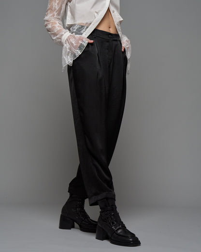 Textured Satin Trousers