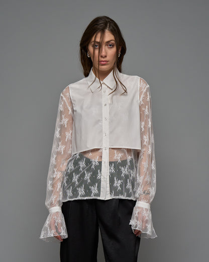 Layered lace shirt