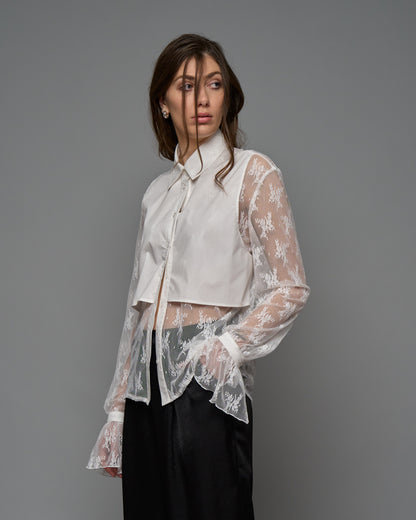 Layered lace shirt