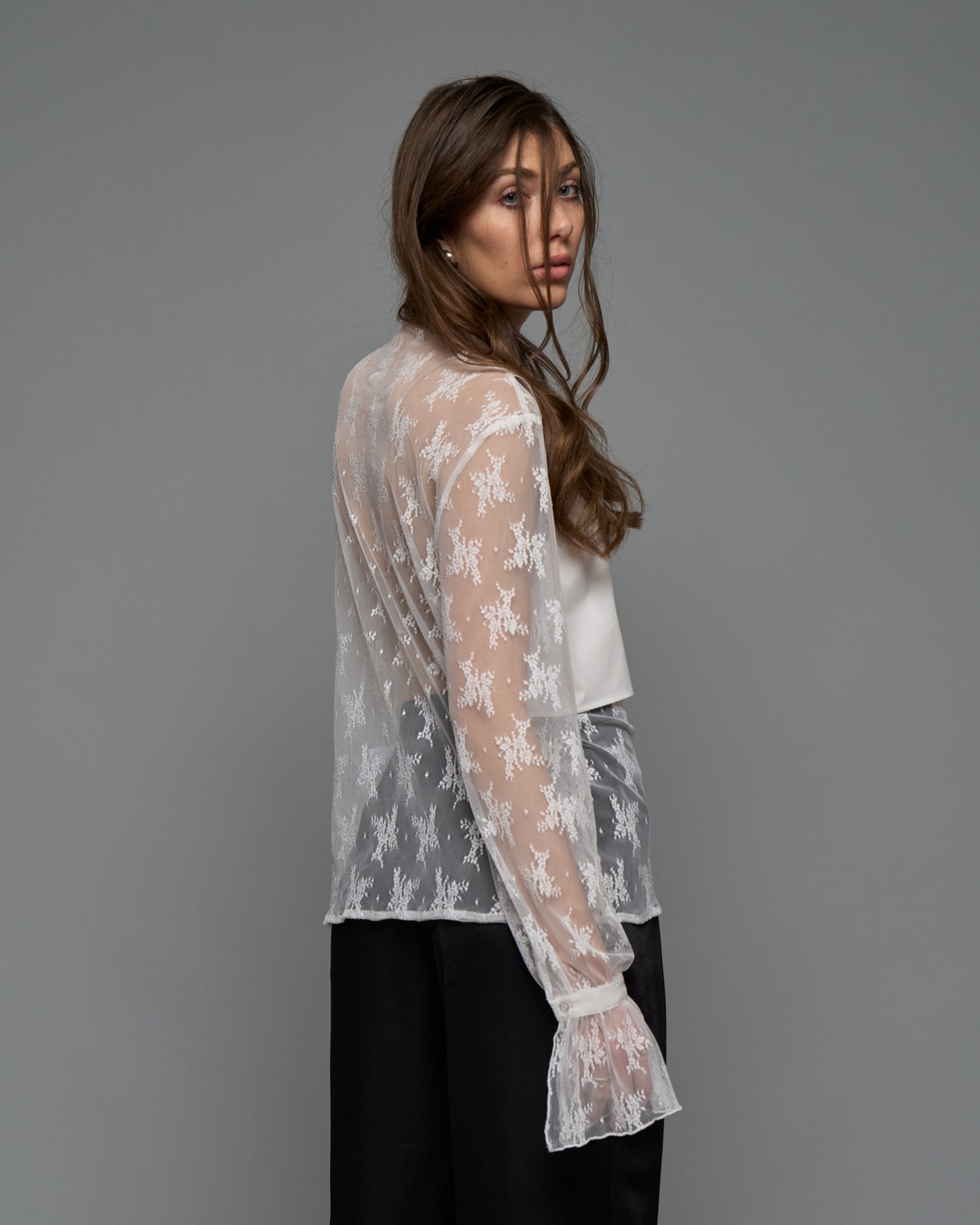 Layered lace shirt