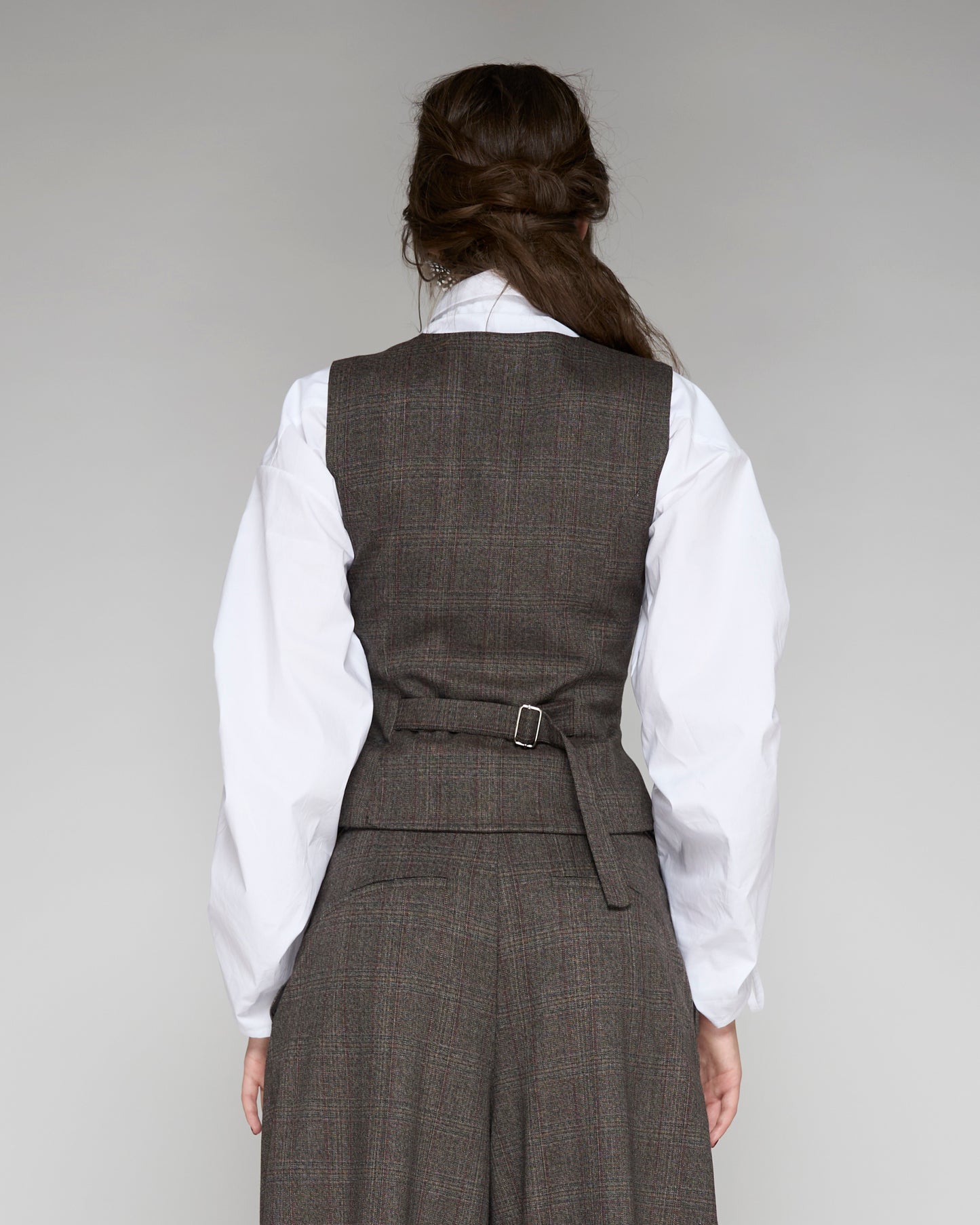 Fitted Check Gilet