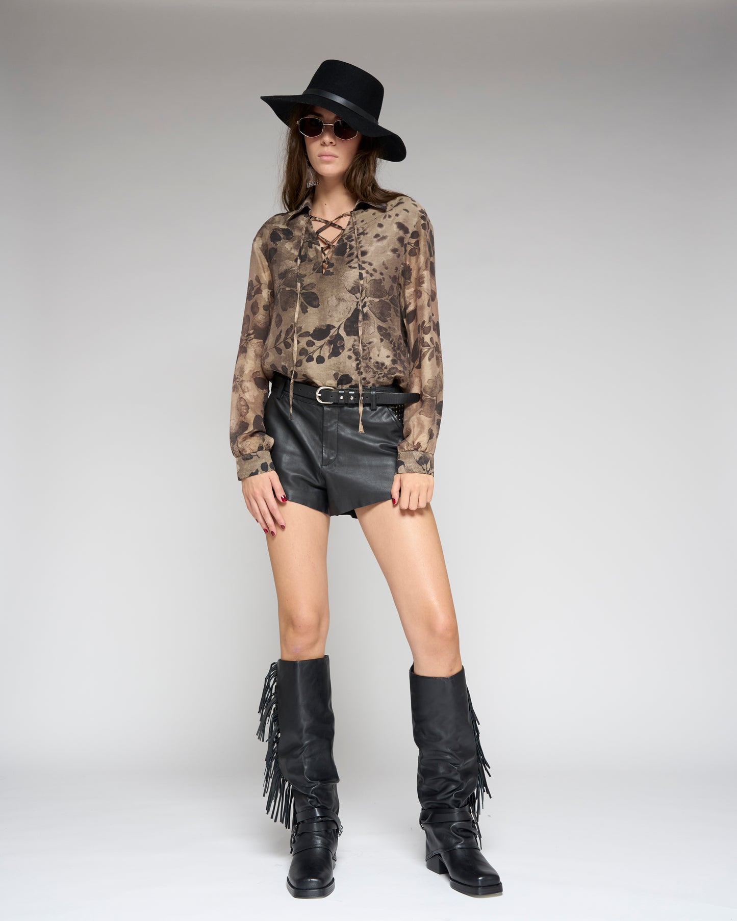Foliage Print Blouse