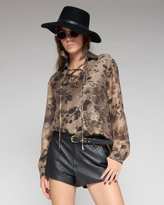 Foliage Print Blouse