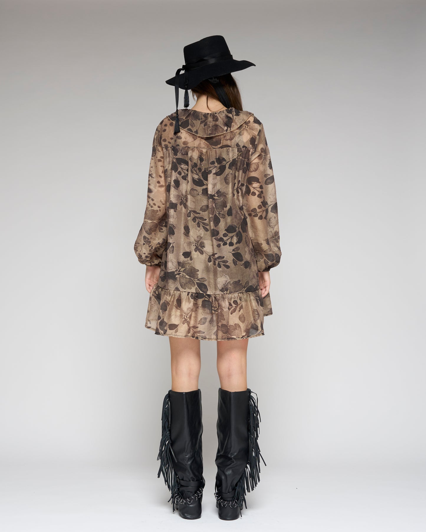 Foliage Print Minidress