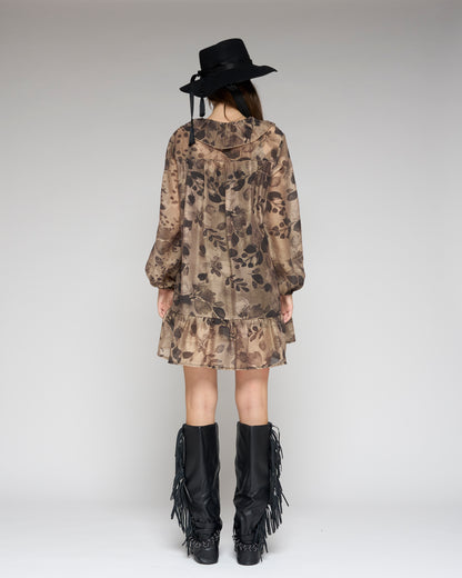 Foliage Print Minidress